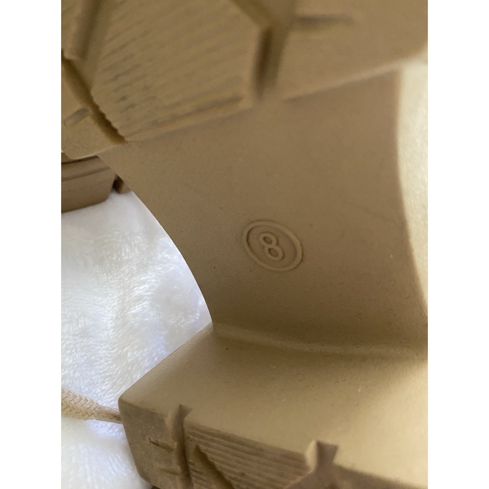 Universal Thread Kolbi Canvas Combat Boots Sz 8, Off-White Cream Chunky Lug Sole - Picture 5 of 7